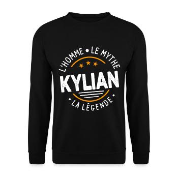 kylian L'Homme Le Mythe La Légende - Sweat-shirt Unisexe - noir - Devant - Alina (178cm) & Michal (187cm)