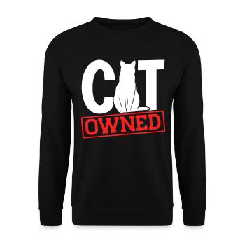 Chats amoureux chats parents chats dictons - Sweat-shirt Unisexe - noir - Devant - Alina (178cm) & Michal (187cm)