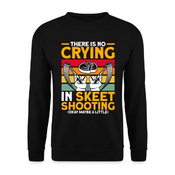 Shooting Sports Clay Pigeon Shooting Shooting Club Gift - Unisex Sweatshirt - black - Front - Alina (178cm) & Michal (187cm)