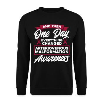 Malformation artérioveineuse de soutien artériove - Sweat-shirt Unisexe - noir - Devant - Alina (178cm) & Michal (187cm)