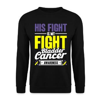 cancer de la vessie conscience cancer de la vessie sous - Sweat-shirt Unisexe - noir - Devant - Alina (178cm) & Michal (187cm)
