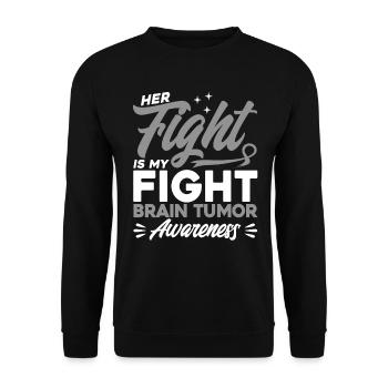 Brain Tumor Survivor Brain Tumor Support Hir - Unisex Sweatshirt - black - Front - Alina (178cm) & Michal (187cm)