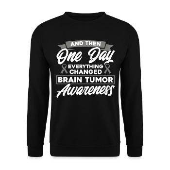 Brain Tumor Support Brain Tumor Fighter Brain Tumo - Unisex Sweatshirt - black - Front - Alina (178cm) & Michal (187cm)