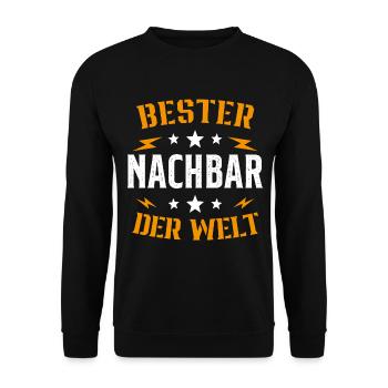 Meilleur Voisin Du Monde Humour Cadeau - Sweat-shirt Unisexe - noir - Devant - Alina (178cm) & Michal (187cm)