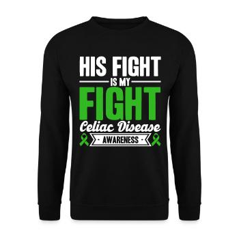 Celiac Disease Awareness Celiac Disease Support Celiac - Unisex Sweatshirt - black - Front - Alina (178cm) & Michal (187cm)