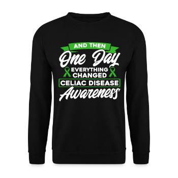 Celiac Disease Support Celiac Fighter Celiac Disease B - Unisex Sweatshirt - black - Front - Alina (178cm) & Michal (187cm)