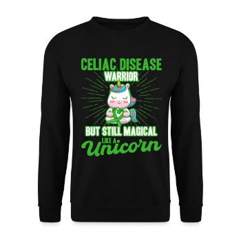 Celiac Disease Support Celiac Disease Awareness Greens - Unisex Sweatshirt - black - Front - Alina (178cm) & Michal (187cm)