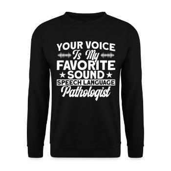 Soutenir l’orthophonie Pathologie Log du Mois - Sweat-shirt Unisexe - noir - Devant - Alina (178cm) & Michal (187cm)