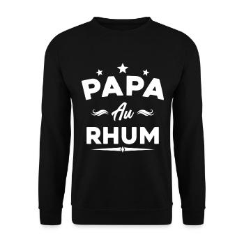 Papa Au Rhum Apéro Fête Des Pères - Sweat-shirt Unisexe - noir - Devant - Alina (178cm) & Michal (187cm)