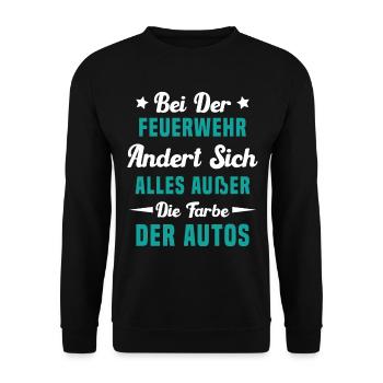 Voitures Rouges Pompiers Par Passion - Sweat-shirt Unisexe - noir - Devant - Alina (178cm) & Michal (187cm)