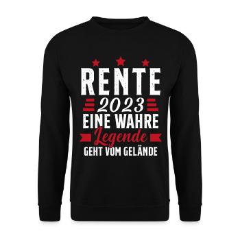 La légende prend sa retraite Cadeau retraité 2023 - Sweat-shirt Unisexe - noir - Devant - Alina (178cm) & Michal (187cm)