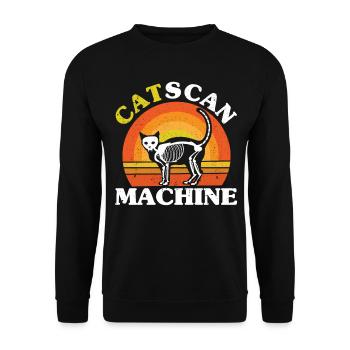 Katzen Sprüche Katzen Liebhaber Katzeneltern Gesch - Unisex Pullover - Schwarz - Vorne - Alina (178cm) & Michal (187cm)