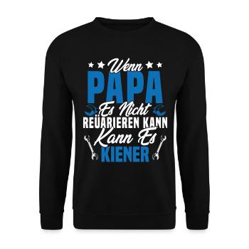 Si papa ne peut pas le réparer personne ne peut - Sweat-shirt Unisexe - noir - Devant - Alina (178cm) & Michal (187cm)