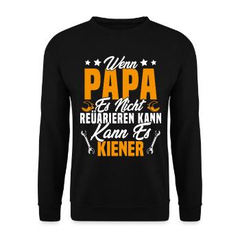 Si papa ne peut pas le réparer personne ne peut - Sweat-shirt Unisexe - noir - Devant - Alina (178cm) & Michal (187cm)