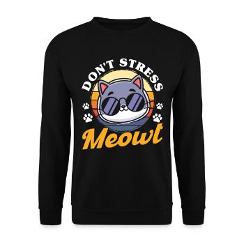 Proverbes de chat Chats Amants Chats Parents - Sweat-shirt Unisexe - noir - Devant - Alina (178cm) & Michal (187cm)