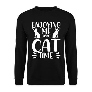 Chat parents chats dictons chat cadeau - Sweat-shirt Unisexe - noir - Devant - Alina (178cm) & Michal (187cm)