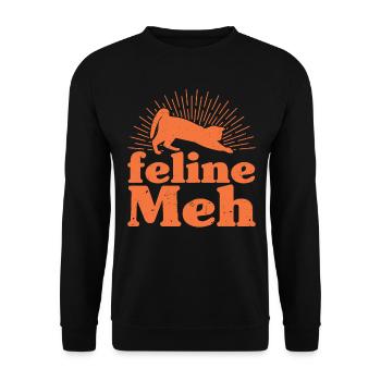 Katzeneltern Katze Katzen Sprüche Geschenk - Unisex Pullover - Schwarz - Vorne - Alina (178cm) & Michal (187cm)
