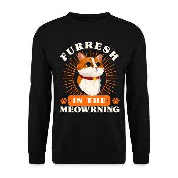 Proverbes de chat Chats Amants Chats Parents - Sweat-shirt Unisexe - noir - Devant - Alina (178cm) & Michal (187cm)