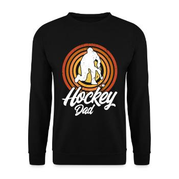 Hockey Papa Field Hockey Gift - Unisex Sweatshirt - black - Front - Alina (178cm) & Michal (187cm)