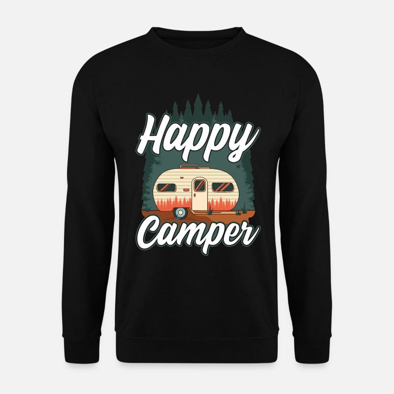 Happy Camper Design - Unisex Sweatshirt - black