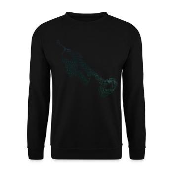 Trompetenspieler Trumpet Jazz Trompeter Trumpet Pl - Unisex Pullover - Schwarz - Vorne - Alina (178cm) & Michal (187cm)