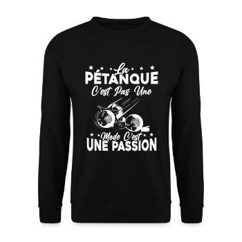 la pétanque Est Une Passion Cadeau - Sweat-shirt Unisexe - noir - Devant - Alina (178cm) & Michal (187cm)