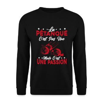 la pétanque Est Une Passion Cadeau - Sweat-shirt Unisexe - noir - Devant - Alina (178cm) & Michal (187cm)