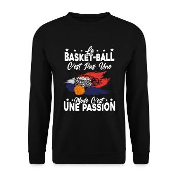 le basket ball Est Une Passion Cadeau - Sweat-shirt Unisexe - noir - Devant - Alina (178cm) & Michal (187cm)