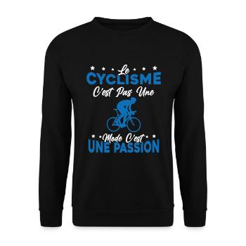 le Cyclisme Est Une Passion Vélo Cadeau - Sweat-shirt Unisexe - noir - Devant - Alina (178cm) & Michal (187cm)