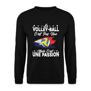 le Volley ball Est Une Passion idée Cadeau - Sweat-shirt Unisexe - noir - Devant - Alina (178cm) & Michal (187cm)