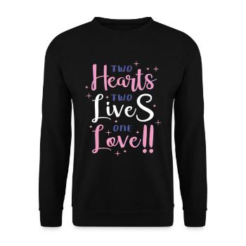 Two Hearts, Two Lives, One Love - Unisex Sweatshirt - black - Front - Alina (178cm) & Michal (187cm)