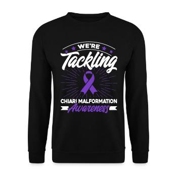 Purple Bow Chiari Malformation Support Ch - Sweat-shirt Unisexe - noir - Devant - Alina (178cm) & Michal (187cm)
