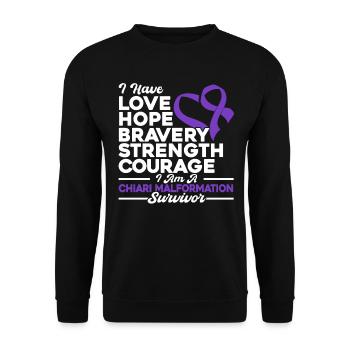 Chiari Malformation Awareness Chiari Malformatio - Sweat-shirt Unisexe - noir - Devant - Alina (178cm) & Michal (187cm)