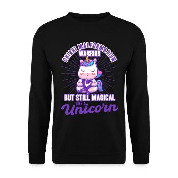 Chiari Malformation Support Chiari Painting Format - Sweat-shirt Unisexe - noir - Devant - Alina (178cm) & Michal (187cm)