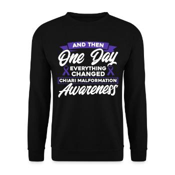 Chiari Malformation Support Chiari Painting Format - Sweat-shirt Unisexe - noir - Devant - Alina (178cm) & Michal (187cm)