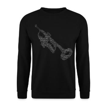 Herren Damen Trompeter Trumpet Jazz Trompeter - Unisex Pullover - Schwarz - Vorne - Alina (178cm) & Michal (187cm)