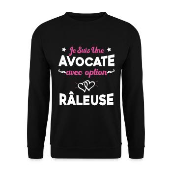 Femme je suis une avocate avec option râleuse - Sweat-shirt Unisexe - noir - Devant - Alina (178cm) & Michal (187cm)