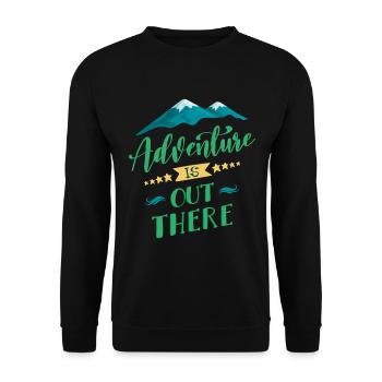 L'aventure est là, dehors - Sweat-shirt Unisexe - noir - Devant - Alina (178cm) & Michal (187cm)