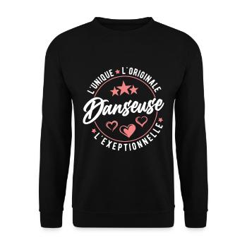 Danseuse L'unique L'originale L'exeptionnelle - Sweat-shirt Unisexe - noir - Devant - Alina (178cm) & Michal (187cm)