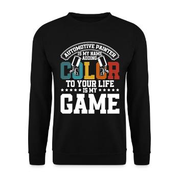 Brings Color to Your Life Car Paint Gift - Unisex Sweatshirt - black - Front - Alina (178cm) & Michal (187cm)