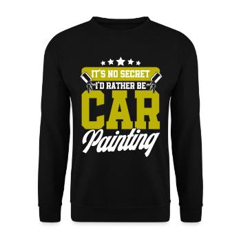 Je préfère peindre des voitures peinture de voiture Ge - Sweat-shirt Unisexe - noir - Devant - Alina (178cm) & Michal (187cm)