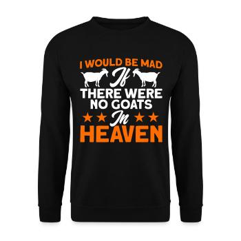 If There Were No Goats in Heaven Goat Gift - Unisex Sweatshirt - black - Front - Alina (178cm) & Michal (187cm)