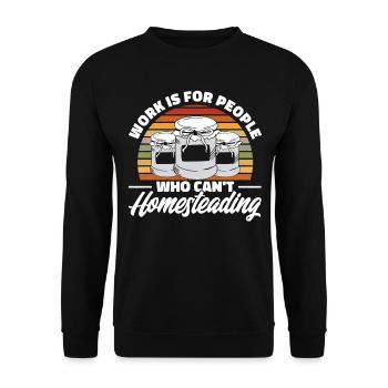 People who can't homestead Canning Gesc - Unisex Sweatshirt - black - Front - Alina (178cm) & Michal (187cm)