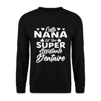 Cette Nana Est Une Super Assistante Dentaire - Sweat-shirt Unisexe - noir - Devant - Alina (178cm) & Michal (187cm)