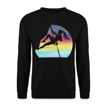 Grimpez comme une fille Femmes Escalade Bloc - Sweat-shirt Unisexe - noir - Devant - Alina (178cm) & Michal (187cm)