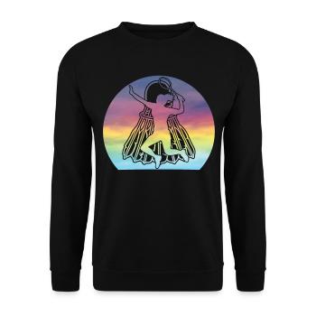 Joueuse de badminton Shuttlecock Girls - Sweat-shirt Unisexe - noir - Devant - Alina (178cm) & Michal (187cm)