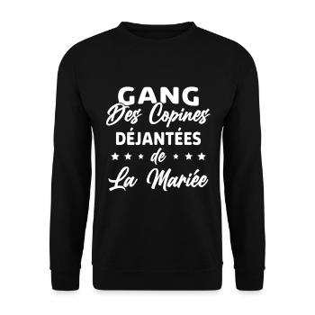 Gang des Copines Déjantées De La Mariée - Sweat-shirt Unisexe - noir - Devant - Alina (178cm) & Michal (187cm)