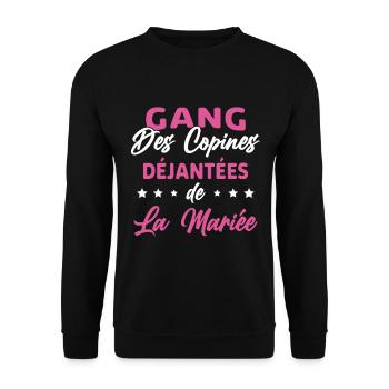 Gang des Copines Déjantées De La Mariée - Sweat-shirt Unisexe - noir - Devant - Alina (178cm) & Michal (187cm)