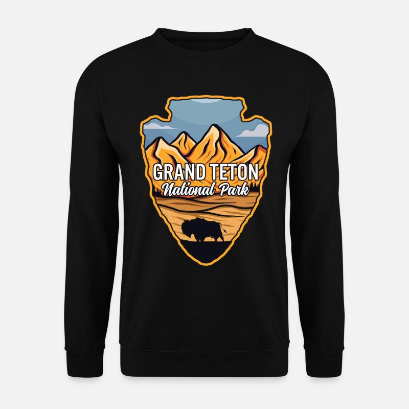 Grand Teton US Nationalpark Arrowhead Mountain - Unisex Pullover - Schwarz