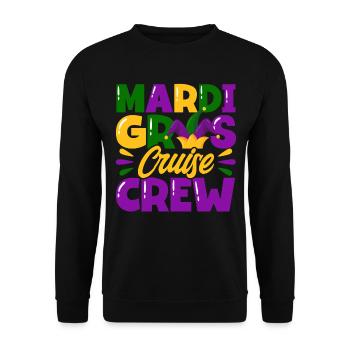 Mardi Gras Cruise Crew Mardi Gras Gift - Unisex Sweatshirt - black - Front - Alina (178cm) & Michal (187cm)